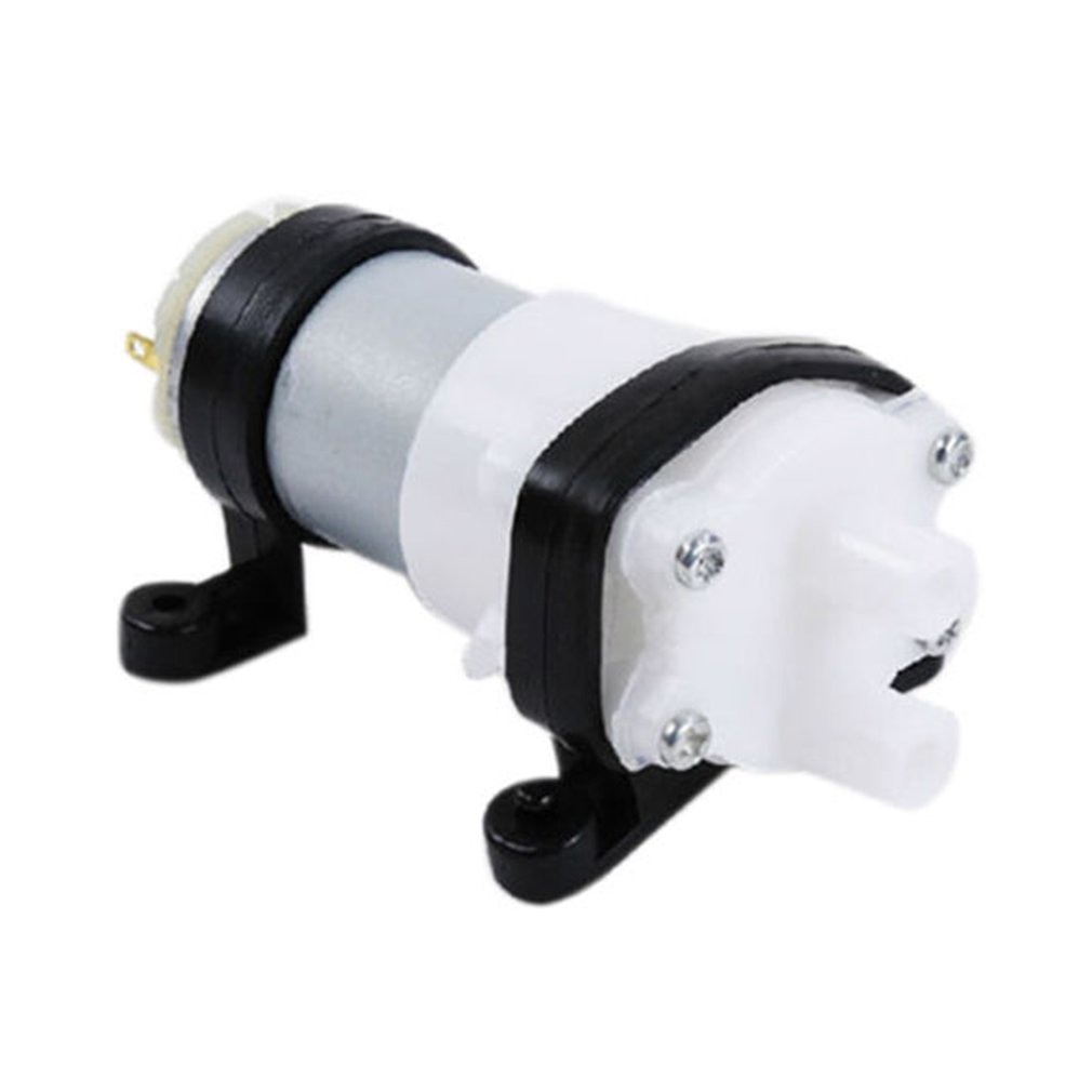 DC6-12V Diaphragm Pump Multifunction 385 Water Pump with Bracket Aquarium Pump Motor for Car Scrub Grain Oil Mini Pump