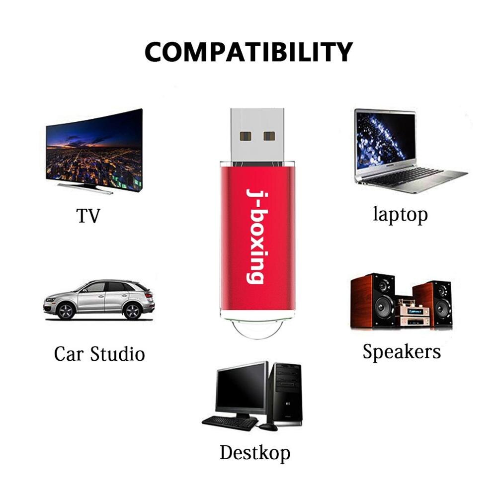 J-boxing 512MB clés USB 10 pièces 64MB 128MB 256MB petite capacité clés USB pour ordinateur voiture stockage de données USB rouge