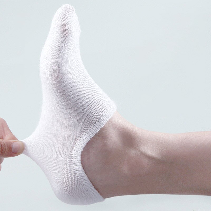 10 Pair/lot Happy Men Boat Socks Summer Autumn Non-slip Silicone Invisible Cotton Socks Male Ankle Sock slippers Meia