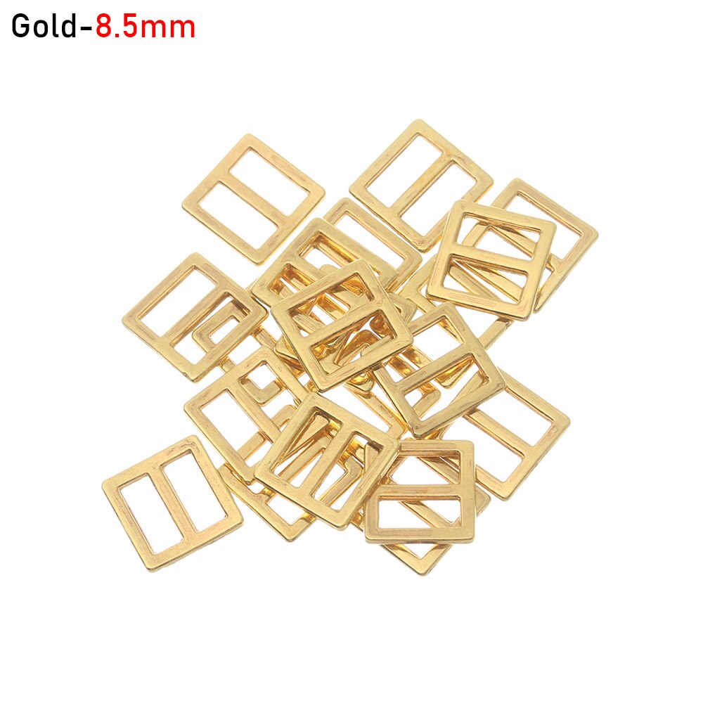 Hebilla de cinturón trideslizante para DIY para muñecas bolsas de ropa, Mini hebillas, botones, Diy para muñecas, accesorios de ropa, 20/40 Uds.: Gold - 8.5 mm / 40 Pcs