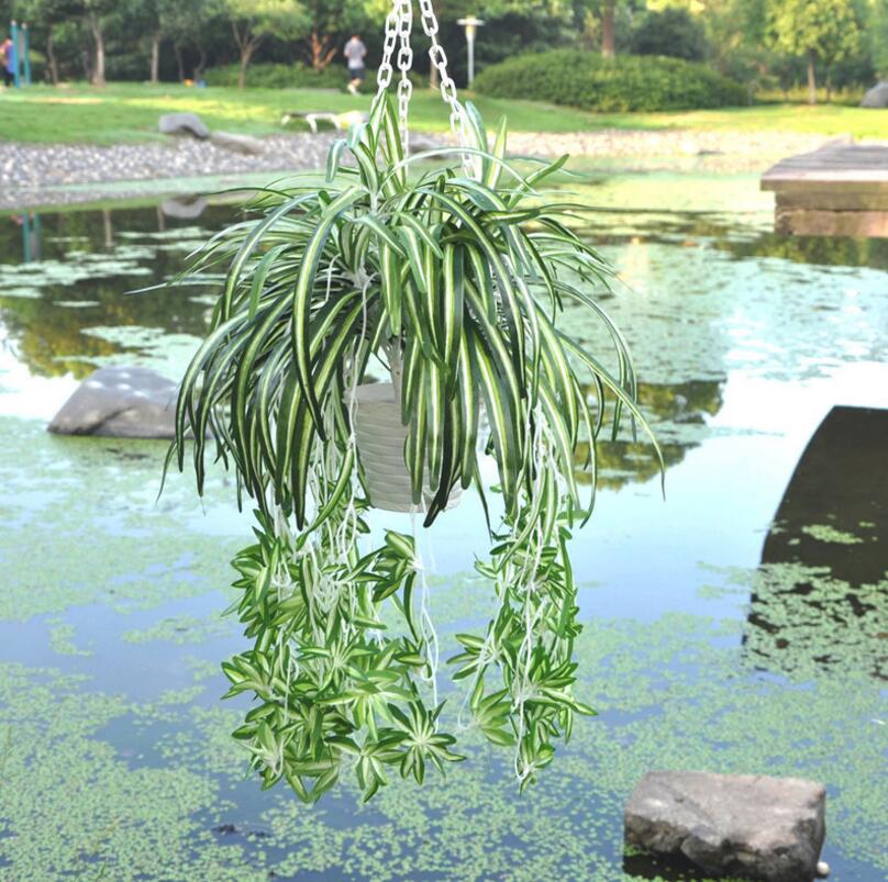 Artificial Orchid plants 1pc 40cm Artificial chlorophytum orchids Plastic rattan wall flower silk flower Year decoration