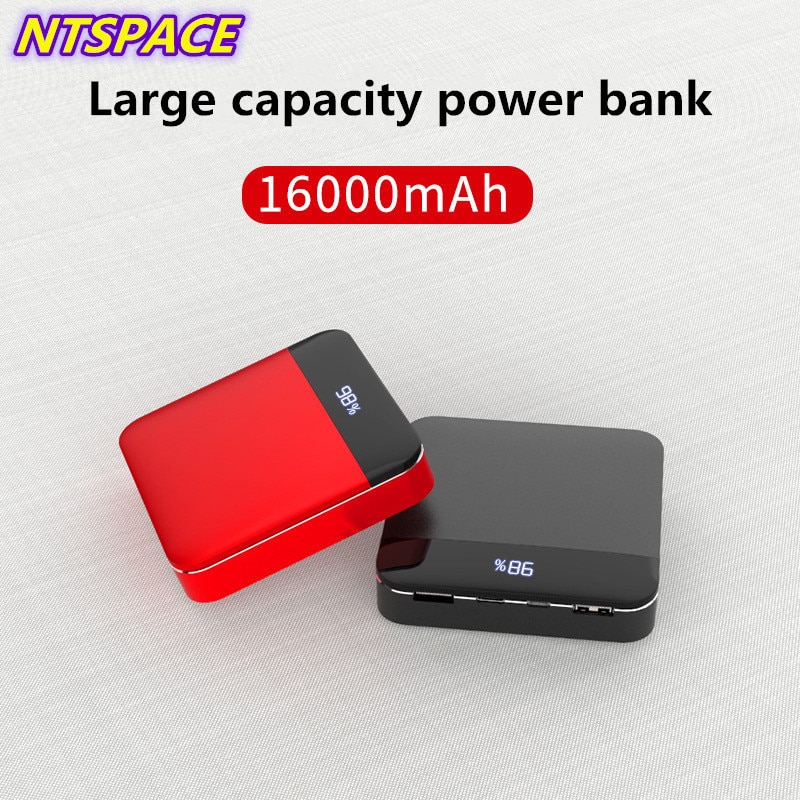 16000mAh Erweiterte-akku Batterie Power Für iPhone Samsung Mini Power Bank Dual-USB Tragbare Batterie Ladegerät Für Xiaomi huawei