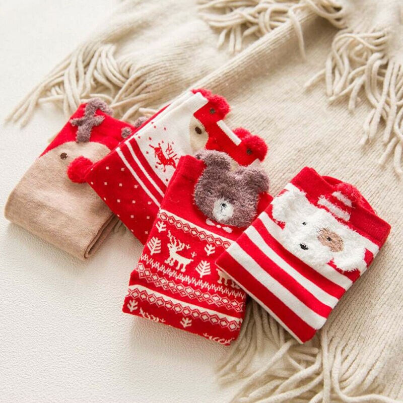 Christmas Socks Santa Claus Kids Unisex Xmas Funny Socks FOR Girl