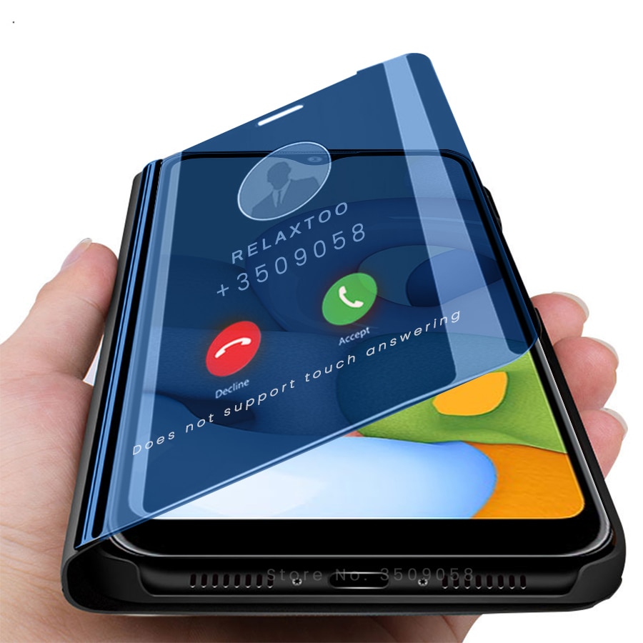 Voor samsung  a01 hoesje smart mirror flip case voor galaxy  a01 a 01 sm-a015f/ds 5.7 '' telefoonstandaard boek coque fundas samsunga 01