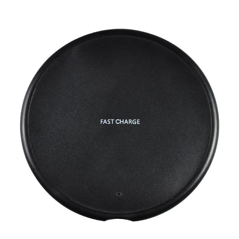 Qi trådløs oplader til iphone 8 x xr xs max  qc3.0 hurtig trådløs opladning til samsung  s10 s9 note 8 9 usb oplader pad: Sort