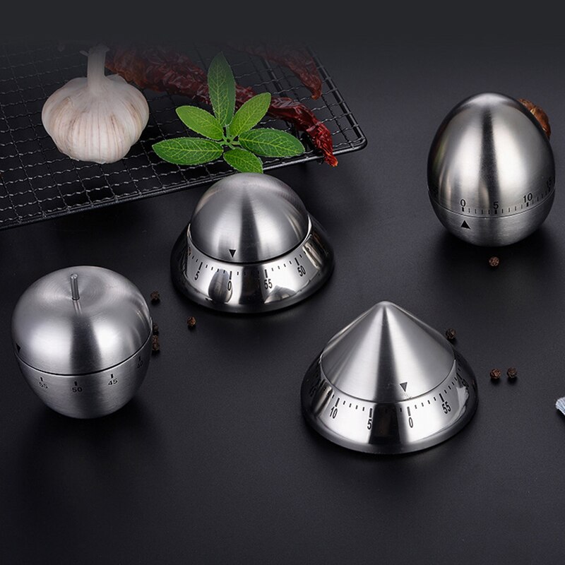 Stainless Steel Egg Cooking Timer 60 Minutes Mechanical Alarm Time Clock Counting Countdown Baking Cooking Tools Kitchen Timer