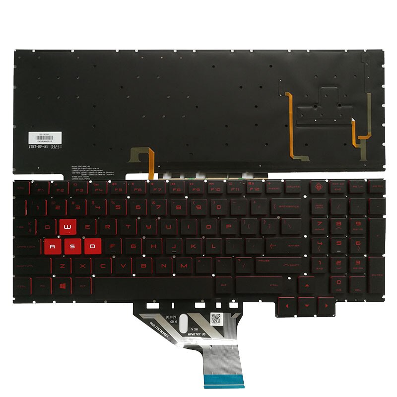 clavier d'ordinateur portable us pour HP Omen 15-CE 15-CE000 15-CE026TX 15-CE005TX 15-CE006TX 15-CE001TX 15-CE002TX avec rétro-éclairé 15.6"