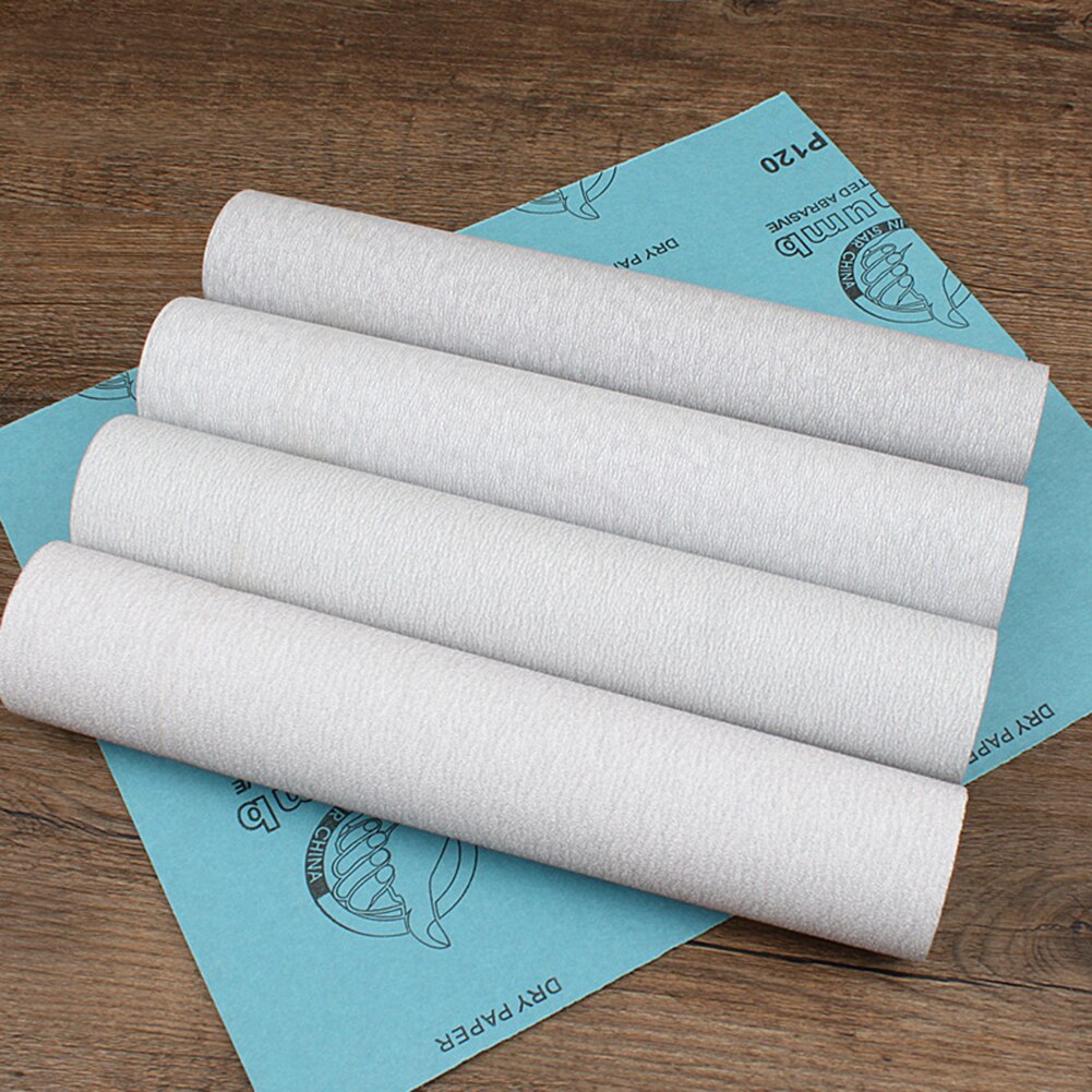 120-1000# Dry Matte Paper Rectangular Woodworking Hand-Polished Furniture Wenwan White Dry Sandpaper