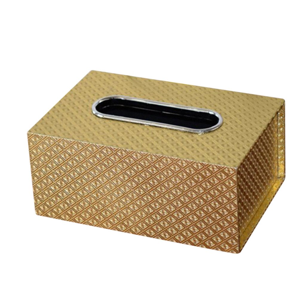 Leather Tissue Box European Napkin Tray Boxes Medium Leather Car Tissue Box Holder Box Case Pouch Table Tissue Holder: 12