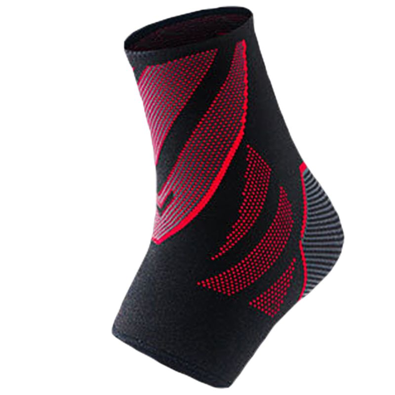 Manchon de soutien élastique en tricot de Compression de cheville pour les chaussettes de récupération de blessures: Rouge / L
