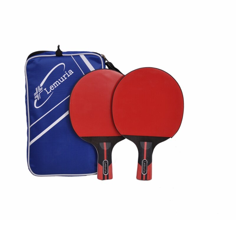 Lemuria 2Pcs Tafeltennis Racket Set Dubbele Gezicht Puistjes-In Rubber Licht Gewicht Ping Pong Paddle Bat Voor Speelt Training