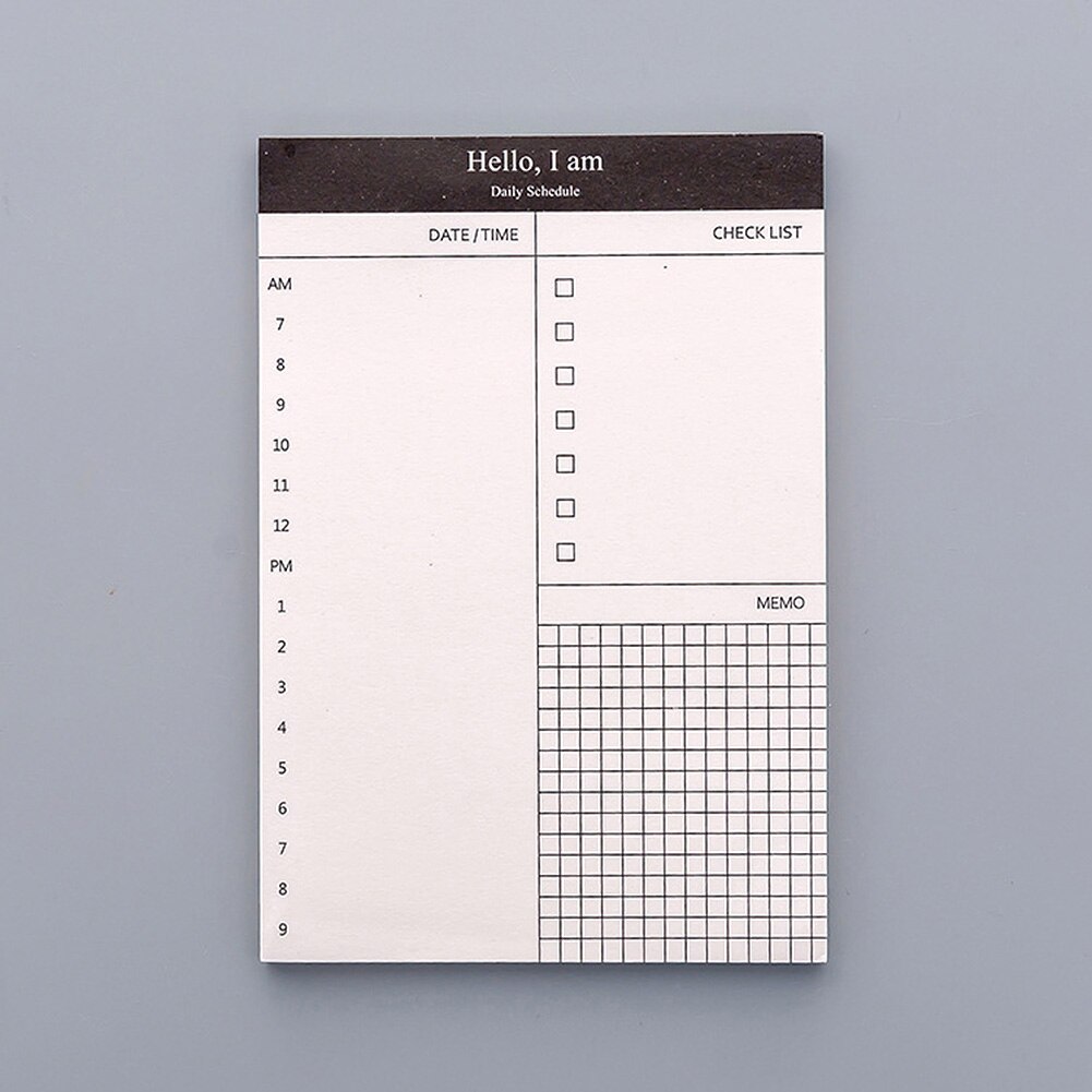 2 stuks kleine papieren memoblokjes dagelijkse planner checklist voor op het bureau schoolbenodigdheden kantoorbenodigdheden: A4