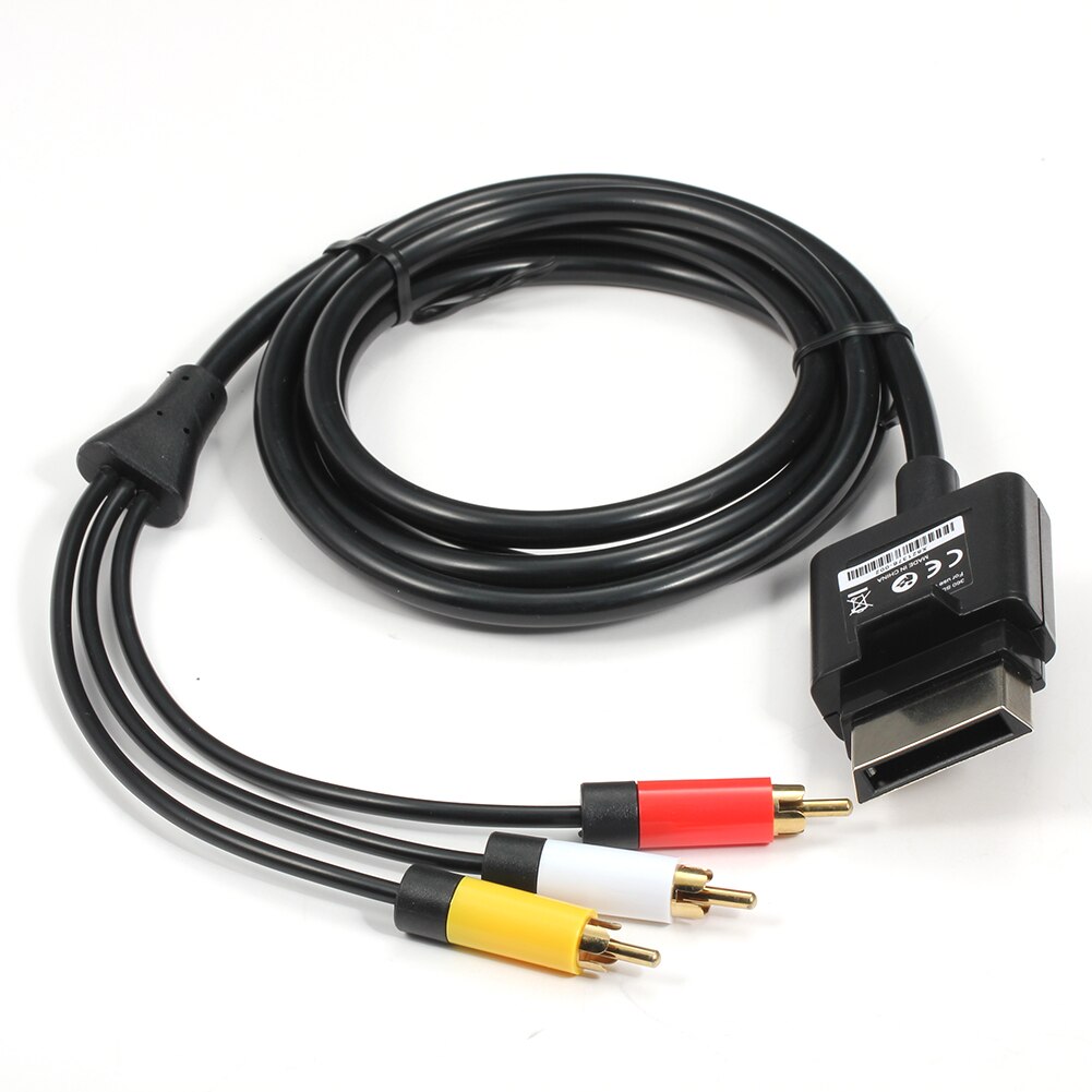 6 FT/1.8 m Composiet Audio Video Kabel AV 3 RCA HD TV Video Composiet Cord Optische Kabel voor Xbox 360 Slim GamePad
