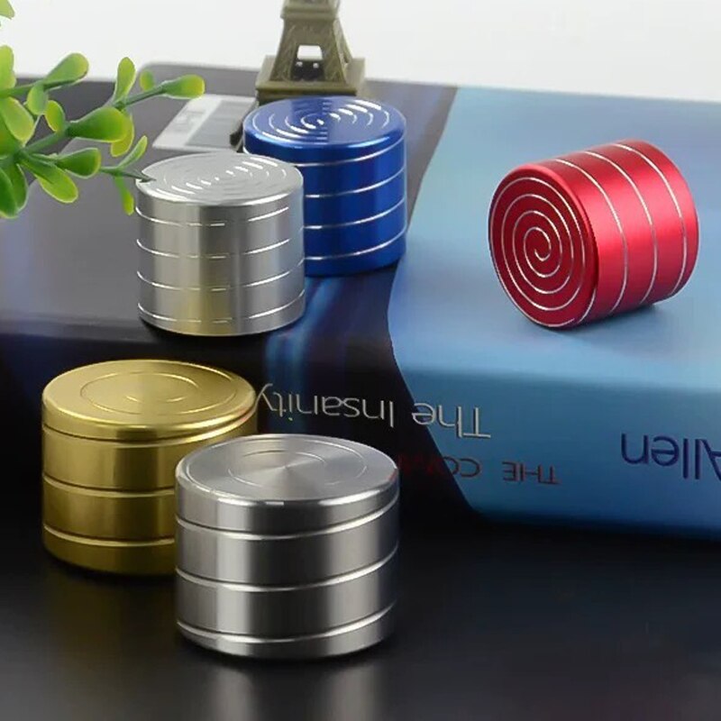 Desktop Cylinder Gyroscopes Decompressing Spinning Top Office Desk Rotating Fidget Toy Optical Illusion Finger Toys Adults