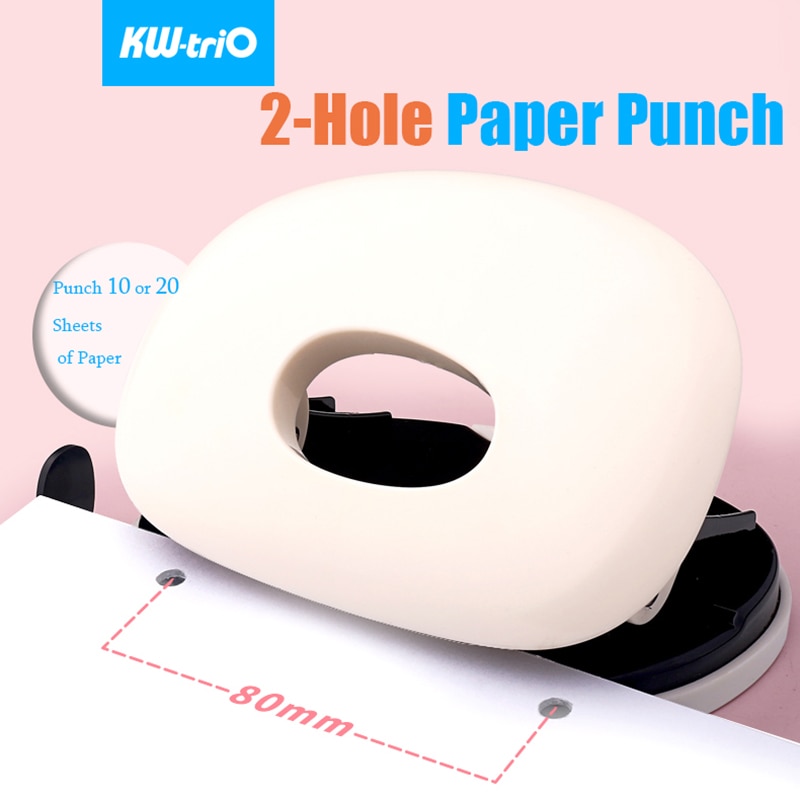 KW-triO 2-Hole Paper Punch Notebook Round Hole Puncher DIY A4/A5/A6/B5/B6 Paper Drilling Book Puncher Office Supplies