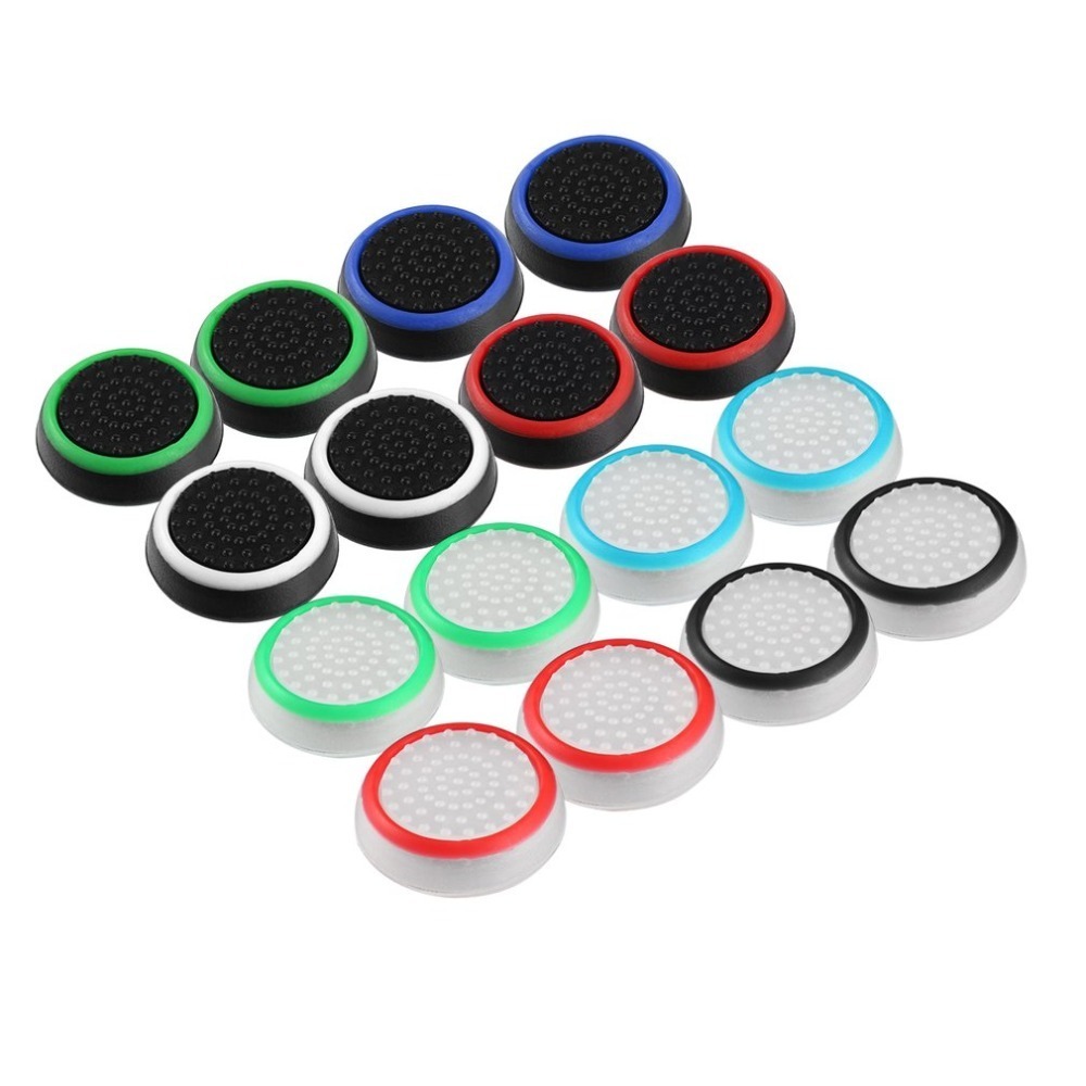 4 pcs Silicone Analog Thumb Stick Grips Cover for PlayStation 4 PS4 Pro Slim for XboxController Thumbstick Caps for Xbox One