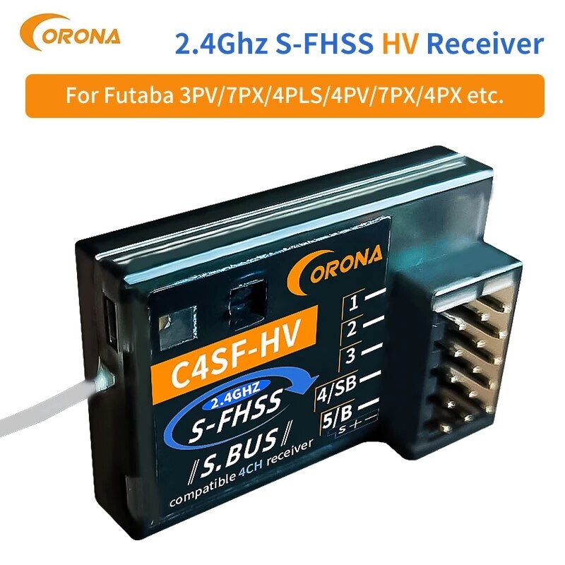 Corona C4SF-HV – protocole pour Futaba FHSS/S-FHSS, avec sortie SBUS 4PM 3PV 7PX T14SG T8J T10J 4PX RC voiture récepteur