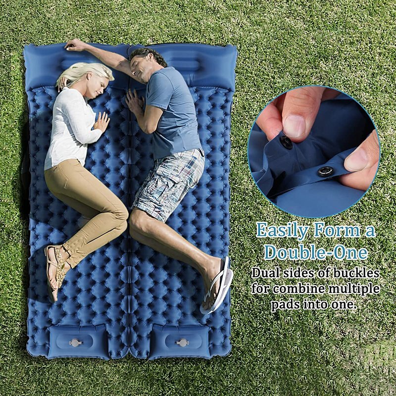 Sleeping Pad for Camping, Inflatable Camping Pad with Foot Press Backpacking Mat for Hiking Travel Camp