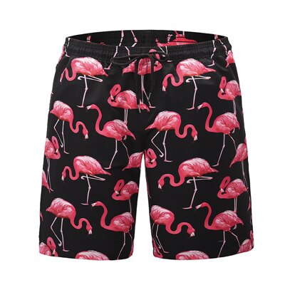 Conjuntos de vacaciones de verano Mr.1991IN, trajes de playa hawaianos de estilo Tropical con estampado de flamencos para hombres, camisas cortas, traje de dos piezas: SKT904001 / XL