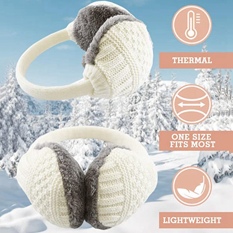 Kili Womens Ear Muffs Winter Ear Warmers Cable Kni... – Vicedeal