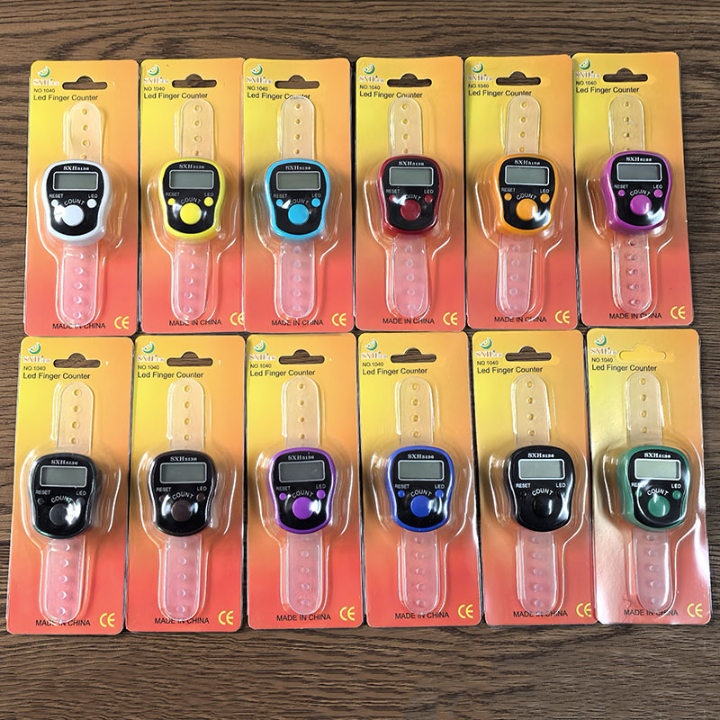 Digital Tally Finger Counter with Led, Colorful Tasbeeh Tasbih 5-Digits Counter Clickers with Led Light, Carry Ring,: army green