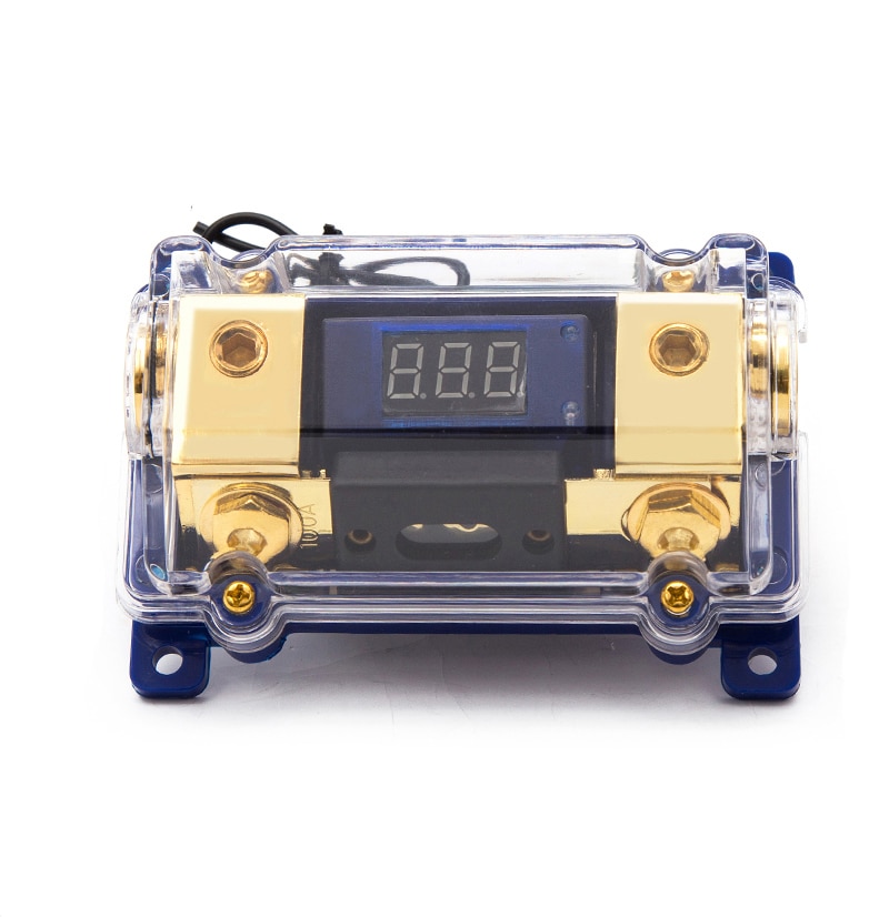 Universal Car Auto Vehicles Audio Amplifier fuse box 1 in 2 way out/1 in 1 way out fuse tap with Voltmeter Audio fuse