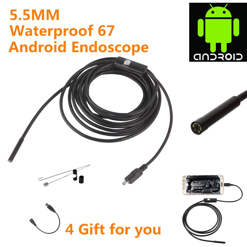 Car Endoscope Rigide Autofocus Full HD inspection Camera Android Waterproof Ip68 Endoscope Adaptor 5.5mm 7mm 8mm 1m 1.5m 2m 5m