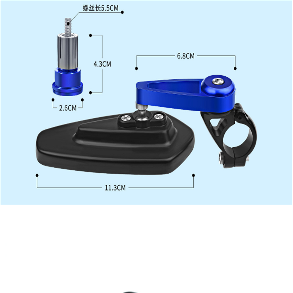 2 pz 7/8 "22mm Specchi Moto Bar End Vetro Blu Vista posteriore per Kawasaki NINJA 650R ER6F ER6N VERSYS W800 SE Z750S