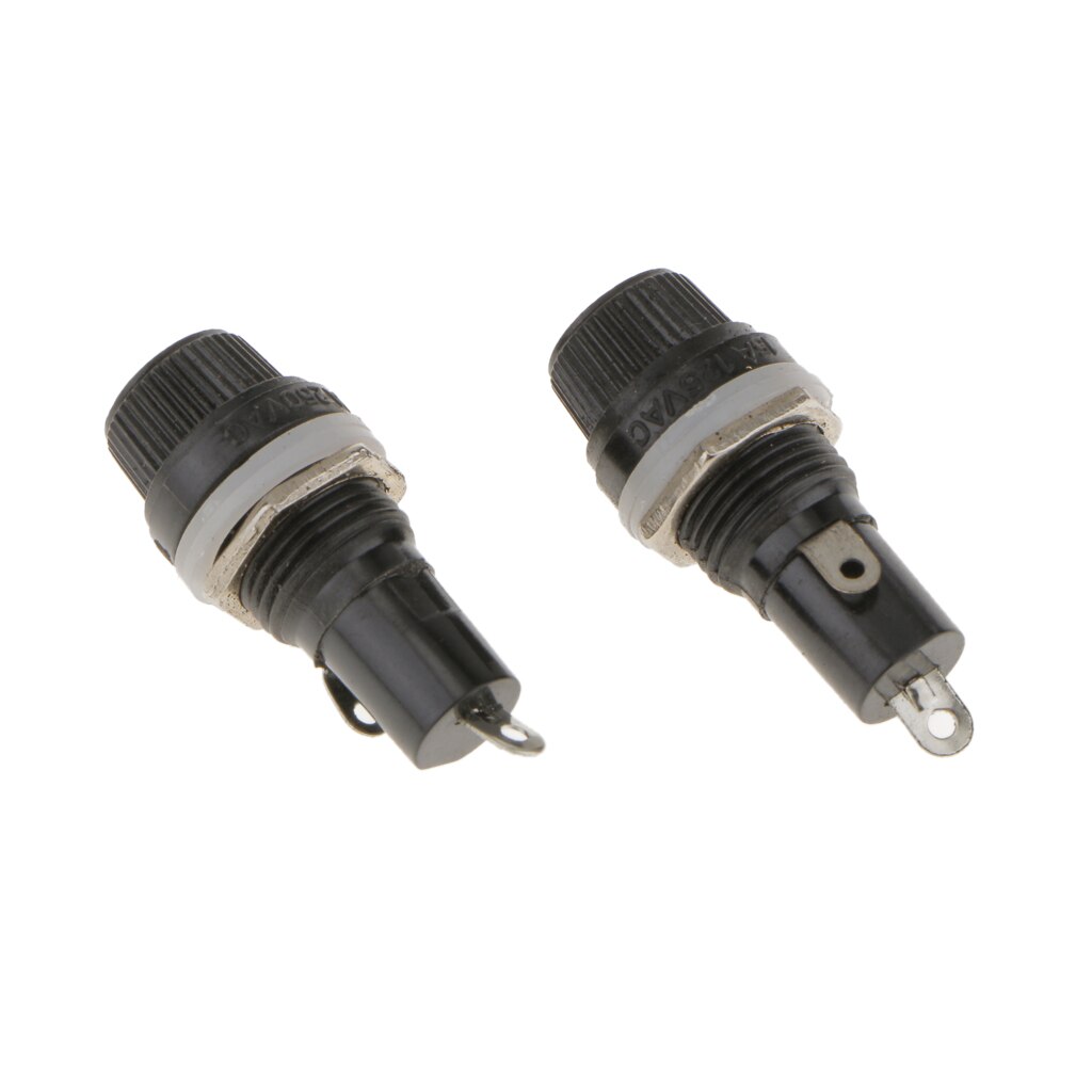 10pcs Chassis Panel Mount Fuse Holder Socket For 5*20 Glass Fuses 250V 10A