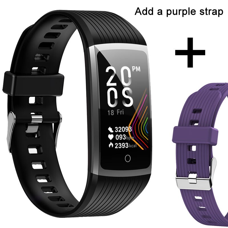 Super Smart Armband Uhr Männer Frauen Blut Druck Fitness Armband Schrittzähler Herz Rate Monitor Wasserdichte Smart Armband: R12 a pruple strap