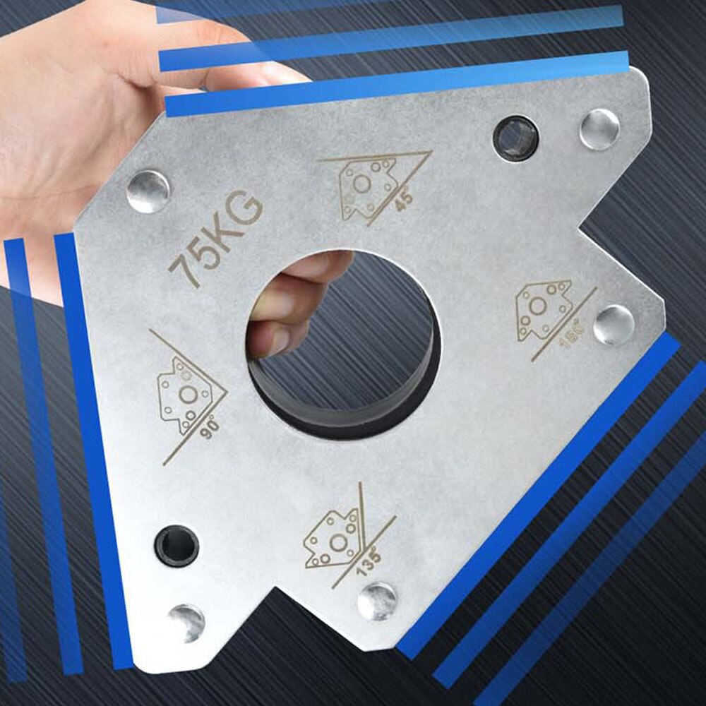 75kg Electric Welding Auxiliary Tools Magnetics Welding Positioning Tool Welding Holder Right Oblique Angle Multi-angle Fixer