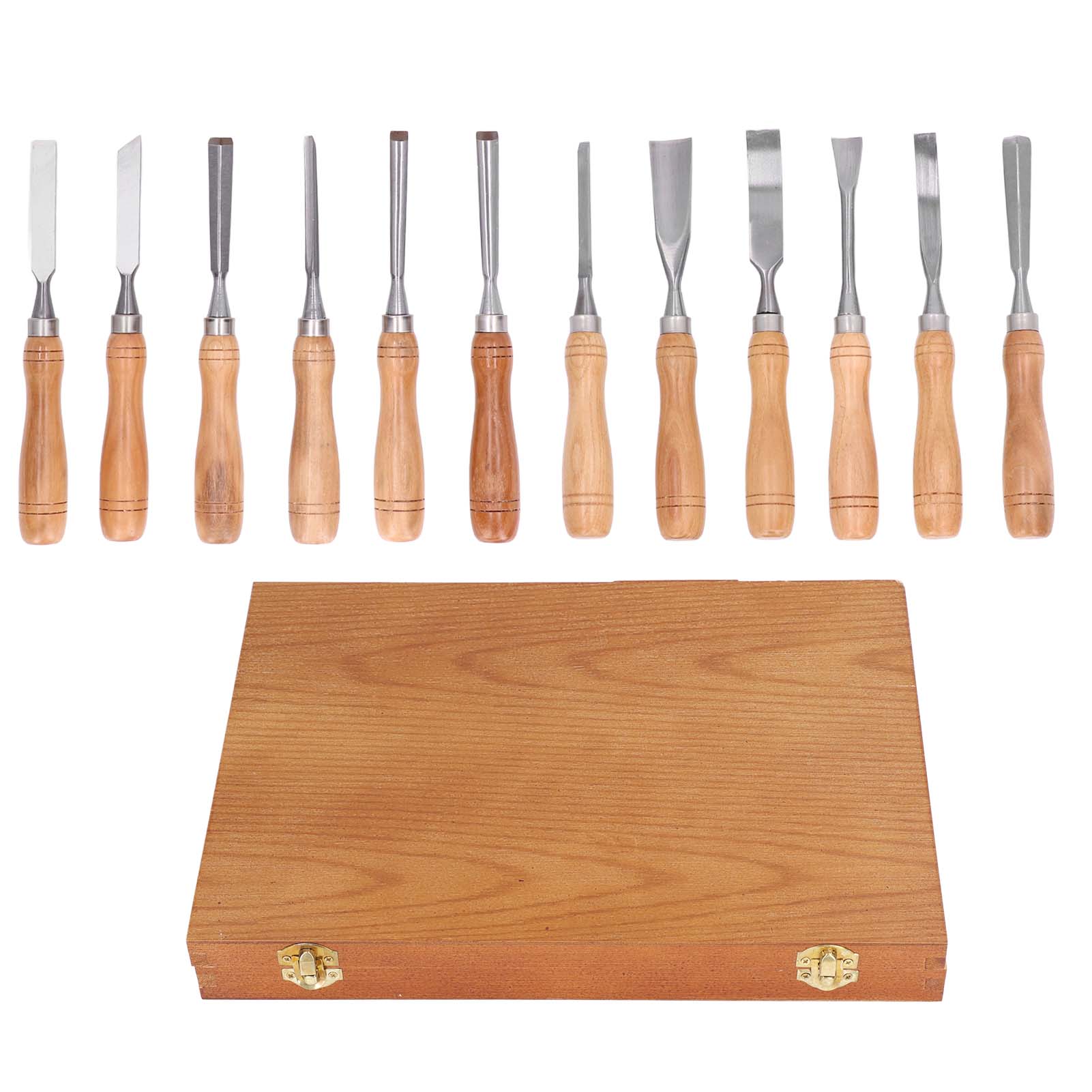 Houtsnijwerk Gereedschap CRV Blade Houten Handvat Graveren Beitel Set voor DIY Handwerk Houtsnijwerk Gereedschap Carving Beitel Set