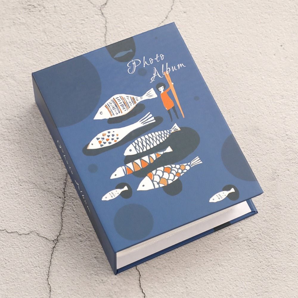 Cute Cartoon 4R Photo Album Multicolor 100PCS Album Collection PVC Memorial Book Photo Albums Recall Good Time: black