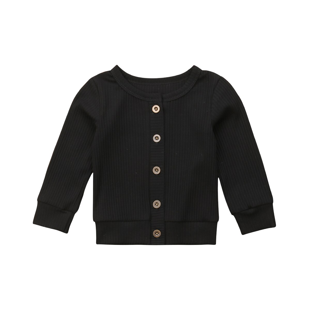 Baby Meisje Gebreide Trui Jongen Vest Kids Tops Kinderen Outfit Meisjes Kleurrijke Tees: Black / 6m