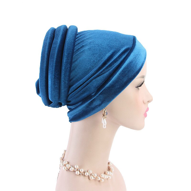 Pañuelo mujer musulmana de terciopelo de Color liso, hiyabs para mujer, turbante, gorro, cubierta de algodón, gorro interior de hiyab, prenda Islámica para la cabeza, sombrero debajo de la bufanda