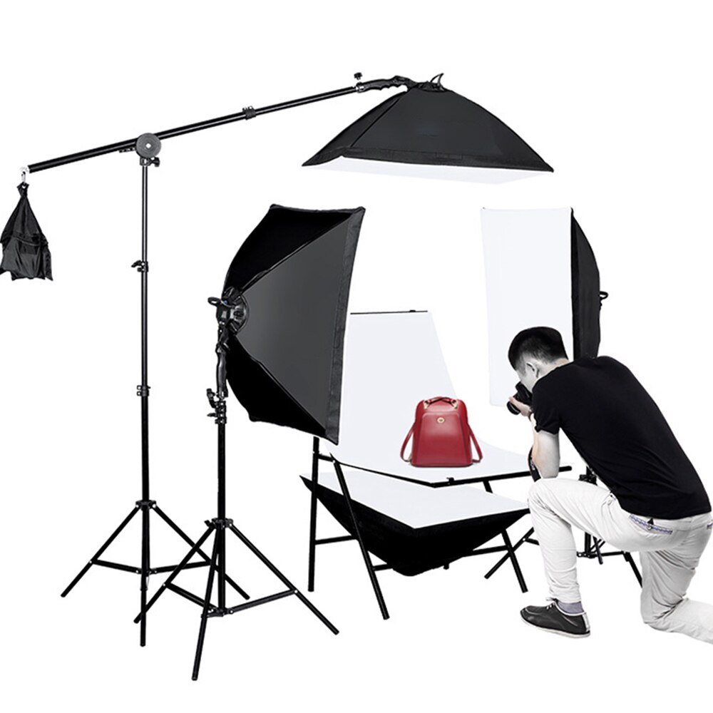 Kit de estudio fotográfico, accesorios de estudio fotográfico, soporte de brazo, trípode, soporte de luz, brazo cruzado, varilla de extensión con bolsa de peso