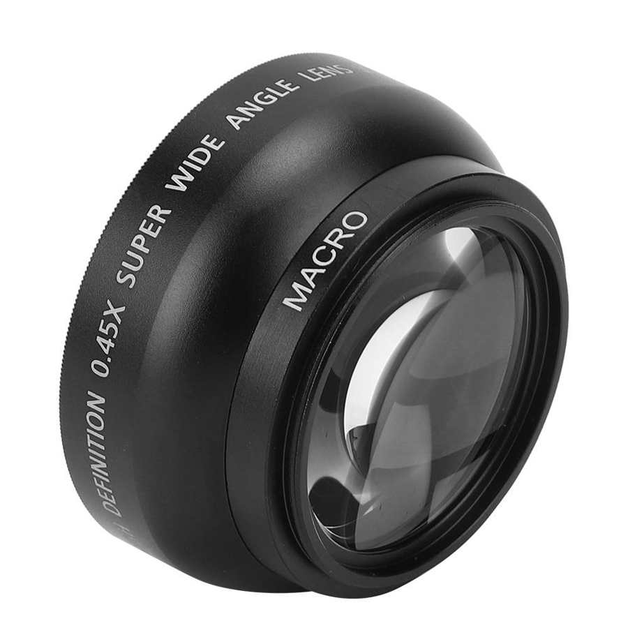 JSR 1155 Advanced 49MM 0.45X Wide Angle Macro Lens Fit for All 49MM Diameter Camera Lenses Wide Angle Lens Camera Lens