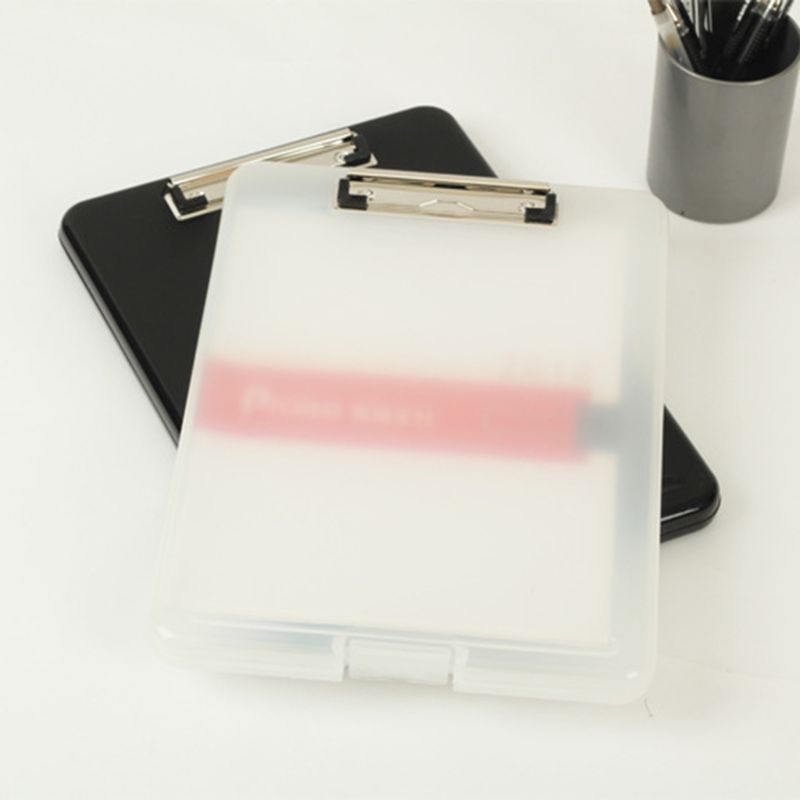 A4 Plastic Storage Clipboard File Box Case Document File Folder Clipboard Office