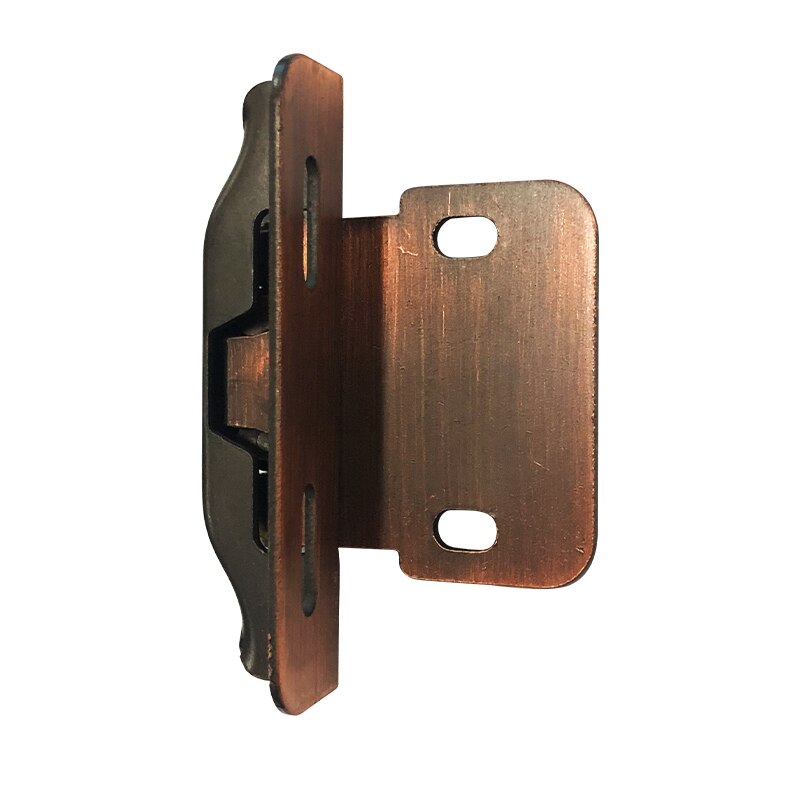 2pcs Probrico Self Close Kitchen Cabinet Hinges Antique Bronze Partial Wrap 1/4-Inch Overlay Cupboard Door Hinges for Furniture