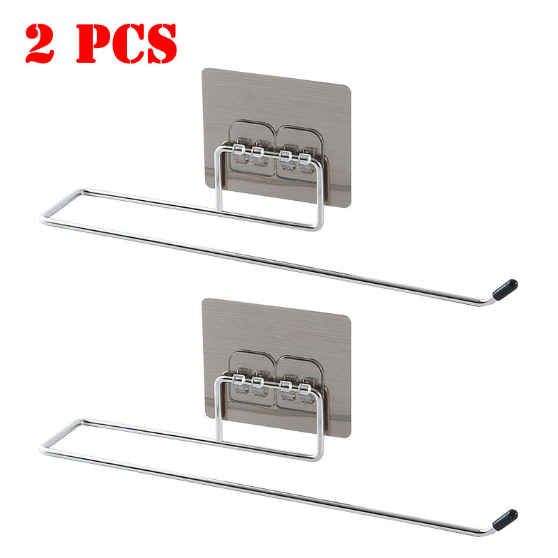 Soporte de papel higiénico para el baño, soporte de almacenamiento de 1/2 piezas, gancho de pared para cocina, organizador del hogar, accesorios de baño: Verde claro