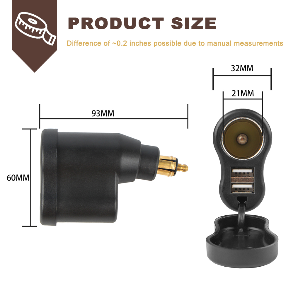Adaptador de cargador USB de doble potencia Universal para motocicleta, enchufe impermeable para BMW R1250GS R1200GS F800GS F850GS R 1250 1200 GS