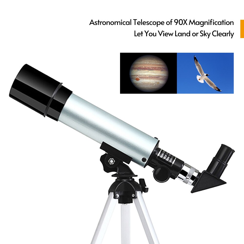 Astronomical Telescope Compact Portable Telescope of 90X Magnification with Adjustable Tripod for Kids Beginners