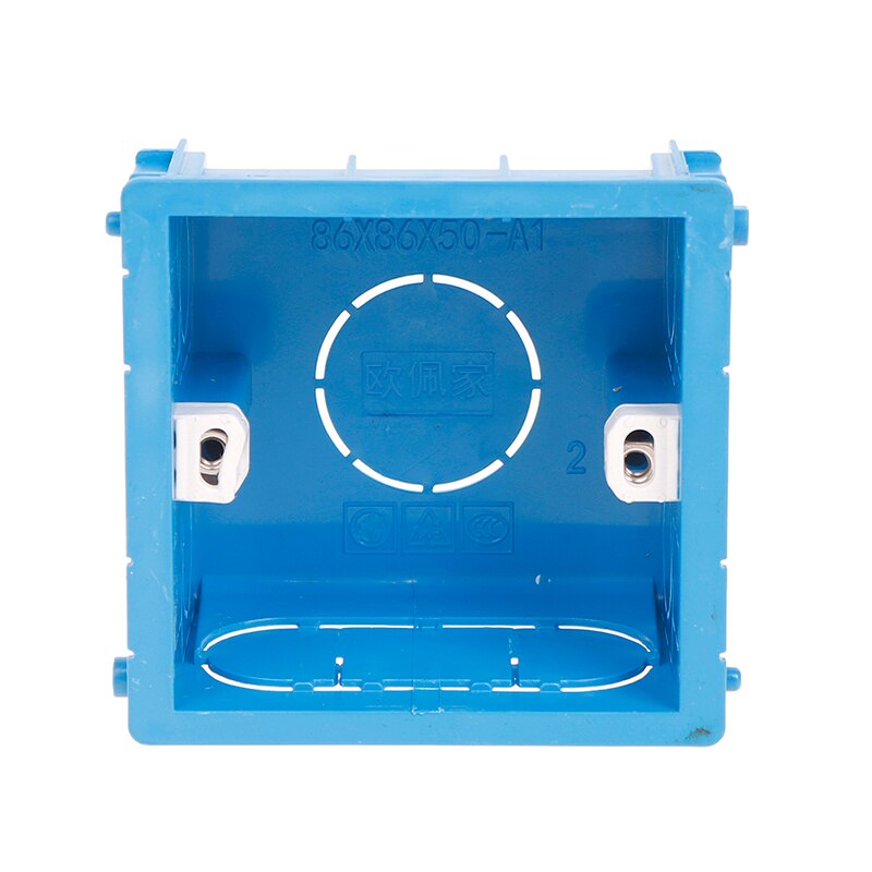 1Pc Type 86 Atlectric Hidden Mounting Box Cassette Switch Socket Junction Box Atlectric Mounting Box: Blue