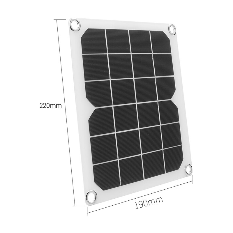 5v 10w vandtæt monokrystallinsk solopladerpanel semi-fleksibel solcelle til udendørs dobbelt usb-oplader