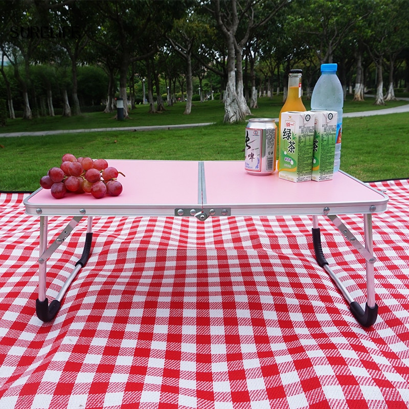 Piknik enkelt sammenleggbart bord slitesterkt bærbart aluminiumslegeringsbord bbq turpark camping reise utendørs ultralett skrivebord