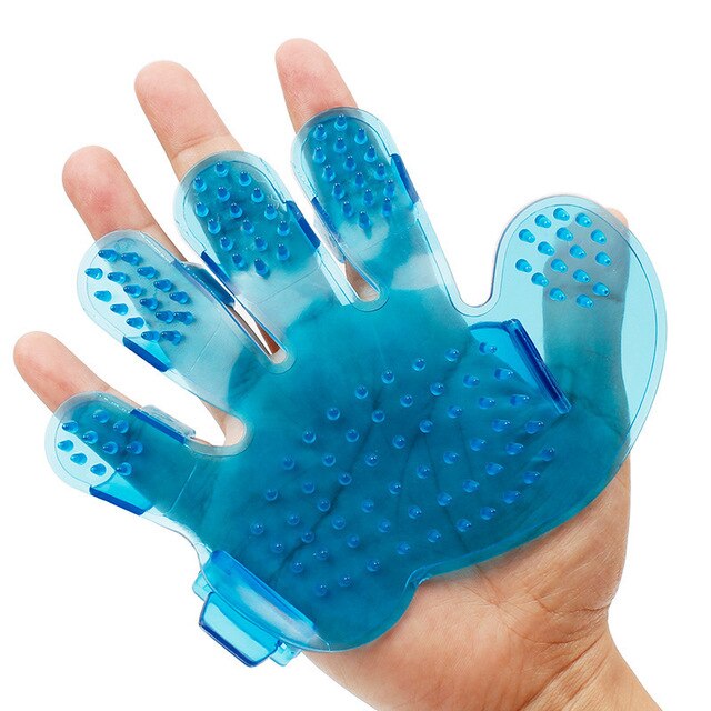 Gant De Toilettage pour Chats Brosse Peigne Chat Hackle Pour Animaux De Compagnie Deshedding Brosse Gant pour Animaux Chien Cheveux Gants pour Chat Chien Toilettage: Blue