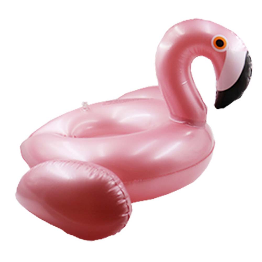 Flamingo enhjørning oppustelig ring børn søde krabbe tukan svømmeringe til børn dyr bade cirkel svømme ring vandsport legetøj: Rose guld flamingo
