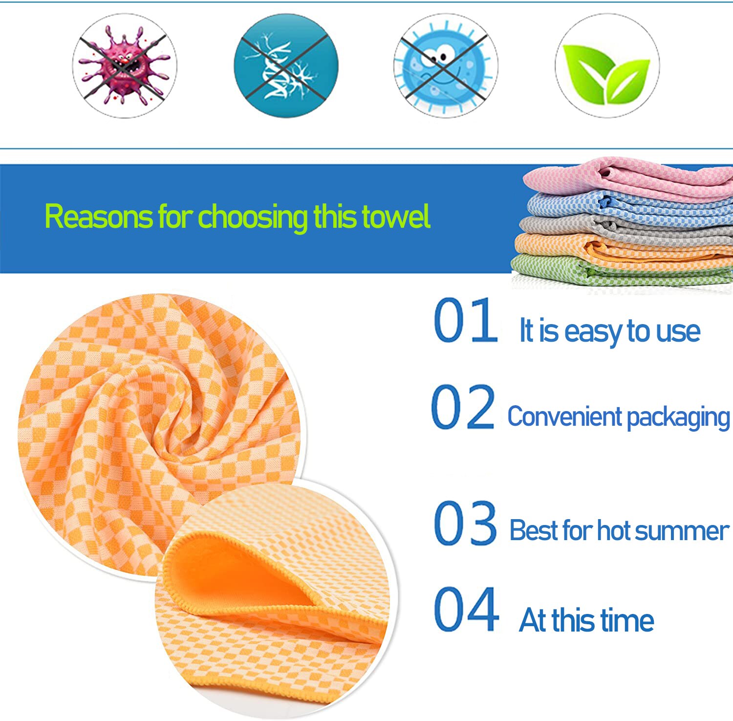 Cold Feeling Towel Anti Ultraviolet, Anti Heatstroke, Super Absorption, Mountaineering, Swimming And Traveling, Multi-purpose