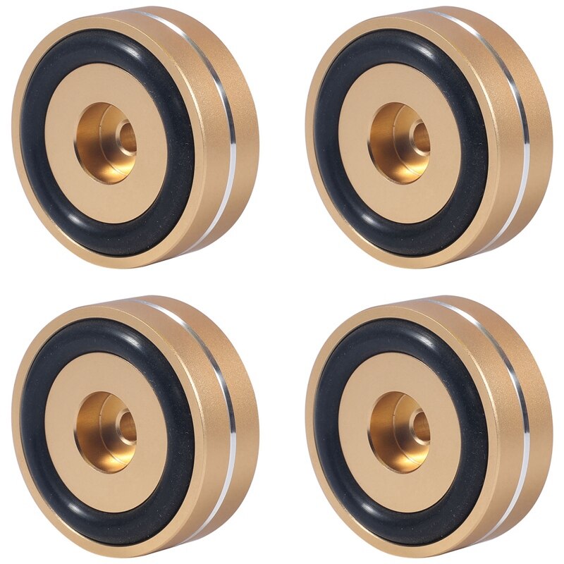 4PCS Turntable Isolation Feet Pads Aluminum Speaker Spikes Stand Foot Cones Base Mat for o Sound Amplifier