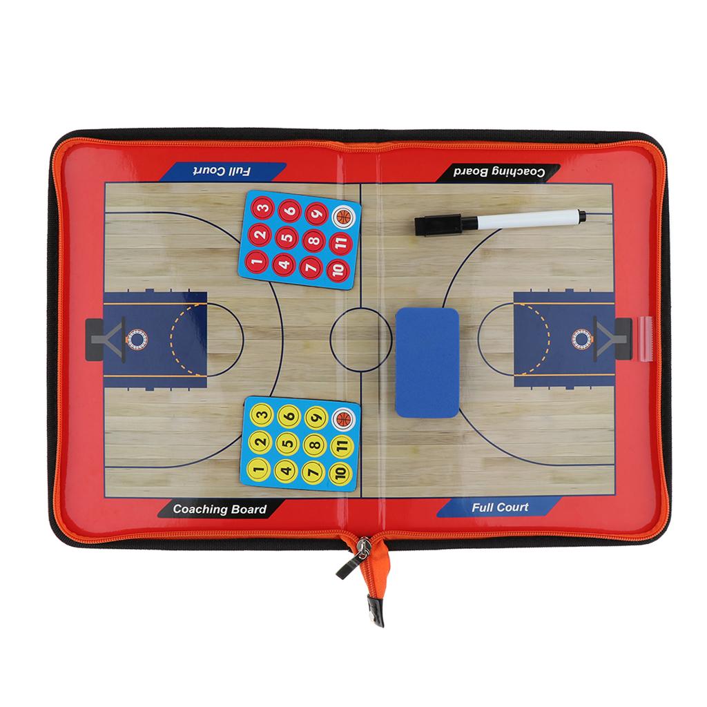 Foldable Basketball Coaching Board Strategy Teaching Clipboard Kit